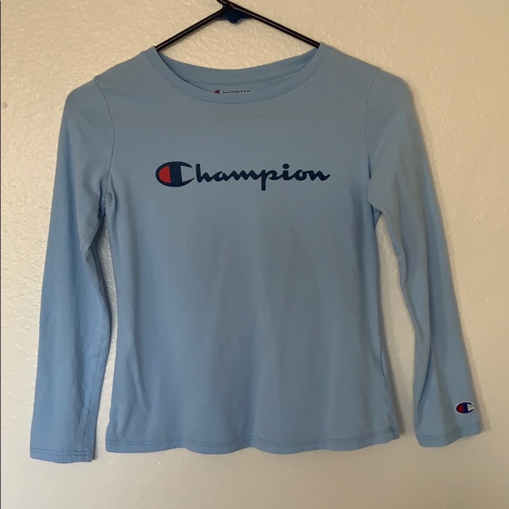 Girls blue long sleeve champion shirt